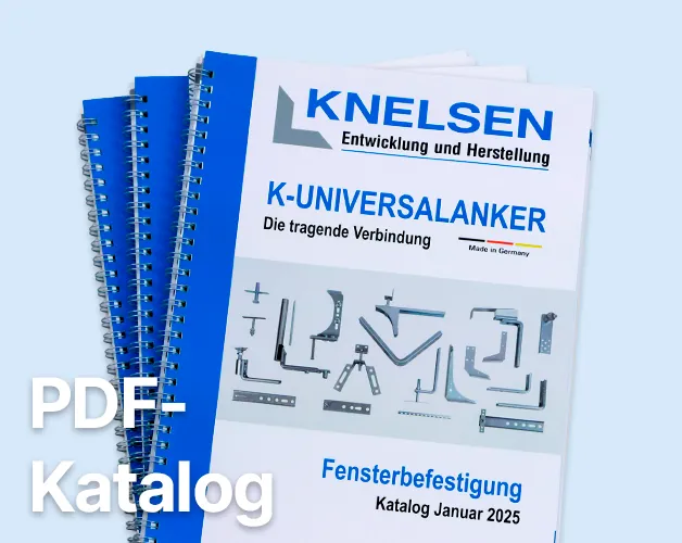 Knelsen Katalog für Fensterbefstigung. Jetzt die einfache Lösung finden!